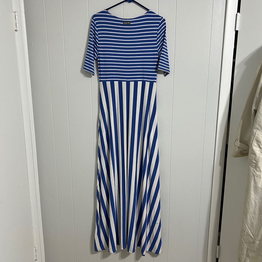 Matilda Jane The Road Ahead Maxi Dress Blue White Striped Womens Size XS - Picture 6 of 6